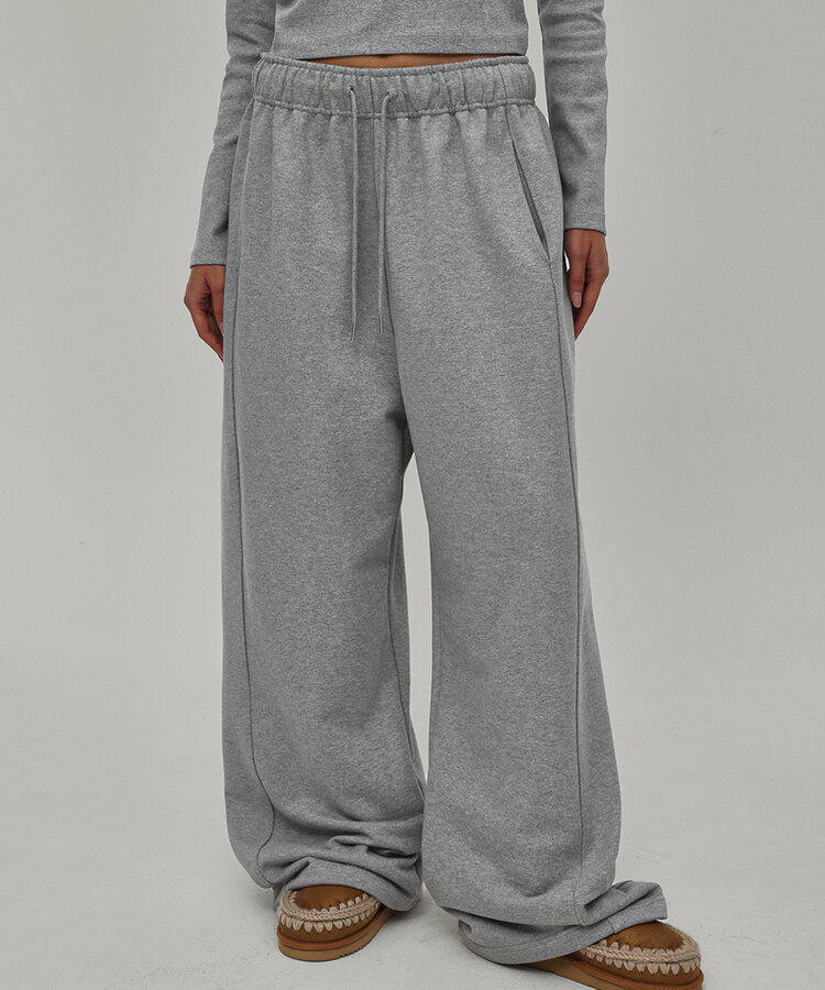ヘビーセーターワイドツーウェイパンツ MELANGE GRAY