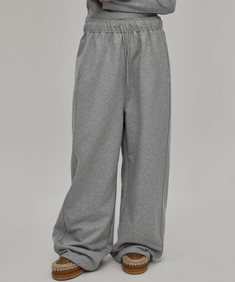 ヘビーセーターワイドツーウェイパンツ MELANGE GRAY