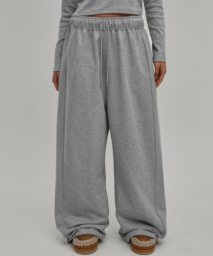 ヘビーセーターワイドツーウェイパンツ MELANGE GRAY