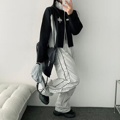 トーメンツーラインシャーリングツーウェイパンツ GRAY