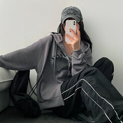 トーメンツーラインシャーリングツーウェイパンツ BLACK