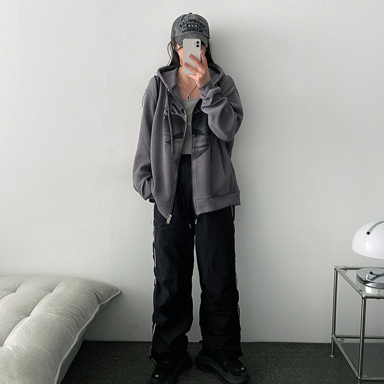 トーメンツーラインシャーリングツーウェイパンツ BLACK