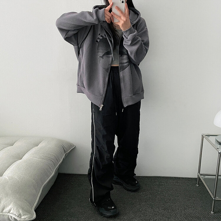 トーメンツーラインシャーリングツーウェイパンツ BLACK