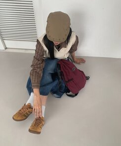 ファッション雑貨 コットンハンチングキャップベレー帽 BEIGE