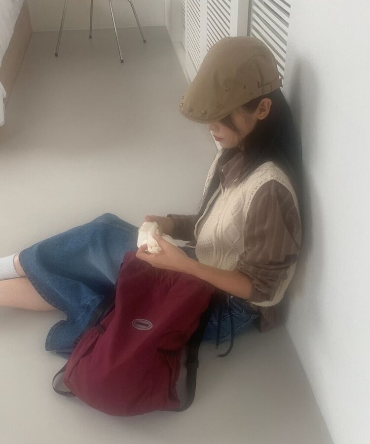 コットンハンチングキャップベレー帽 BEIGE