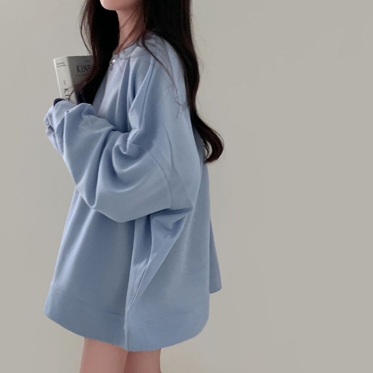 에브리데이 오버핏 무지 소프트 맨투맨 7color 소라