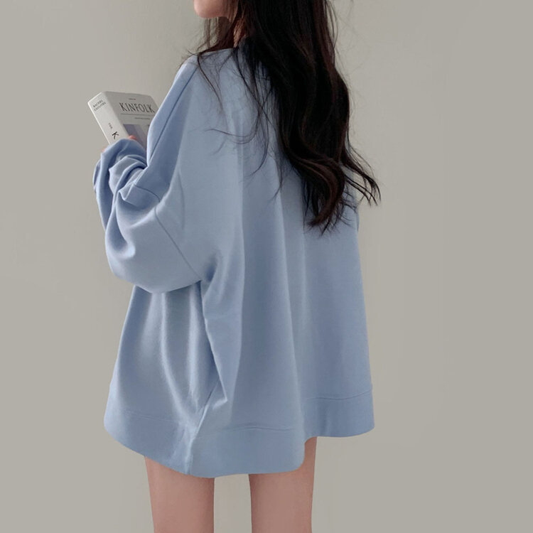 에브리데이 오버핏 무지 소프트 맨투맨 7color 소라