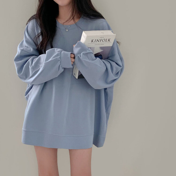 에브리데이 오버핏 무지 소프트 맨투맨 7color 소라