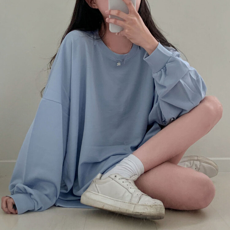 에브리데이 오버핏 무지 소프트 맨투맨 7color 소라