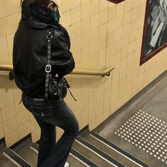 【SHORT/LONG 丈別】ローライズデニムブーツカットパンツ BLUE