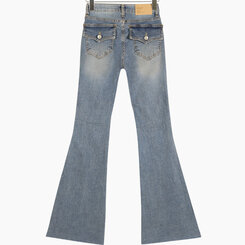 【SHORT/LONG 丈別】ローライズデニムブーツカットパンツ