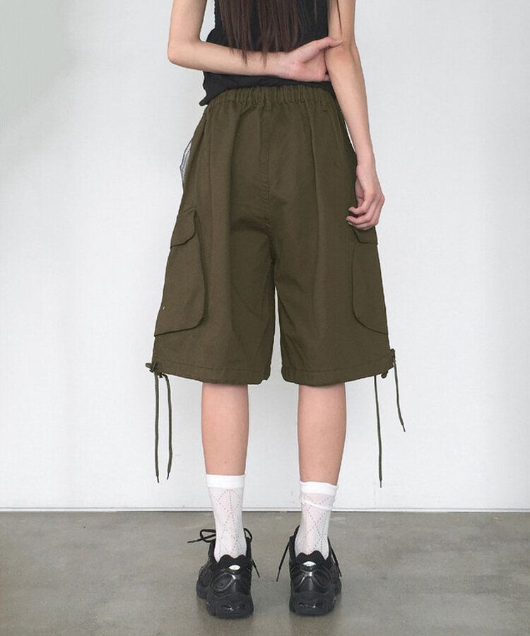 ツートンカラー ショートパンツ XTFSH02J2 ボックスプリーツ インナー付き ショートパンツ