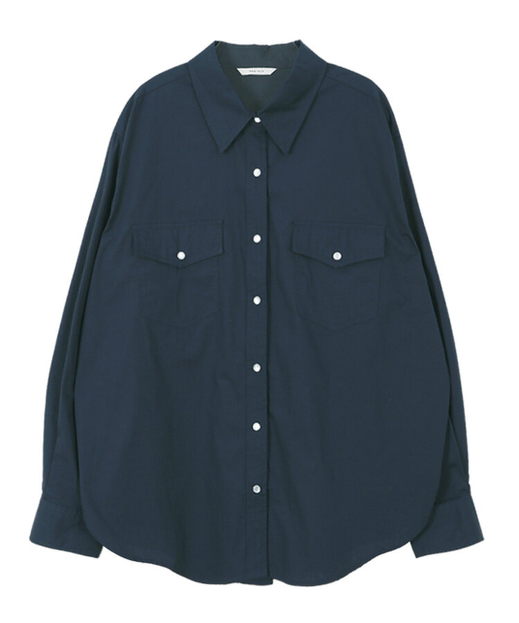 スナップコットンオーバーフィットシャツ｜シャツ｜韓国ファッション