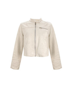 スタンダードポケットスエードセミクロップ長袖ジャケット