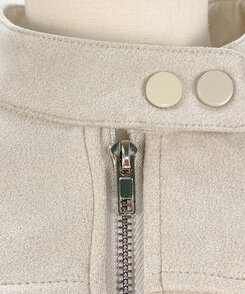 スタンダードポケットスエードセミクロップ長袖ジャケット