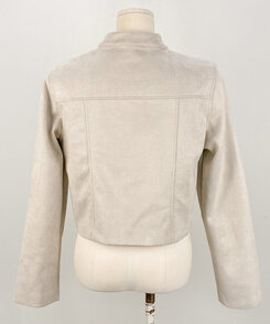 スタンダードポケットスエードセミクロップ長袖ジャケット