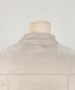 スタンダードポケットスエードセミクロップ長袖ジャケット