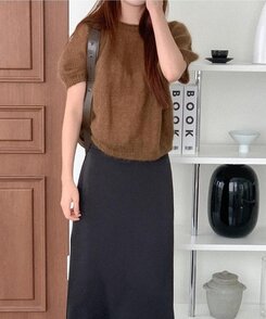 カジュアルモヘア半袖ニット｜ニット｜韓国ファッション通販 SONA