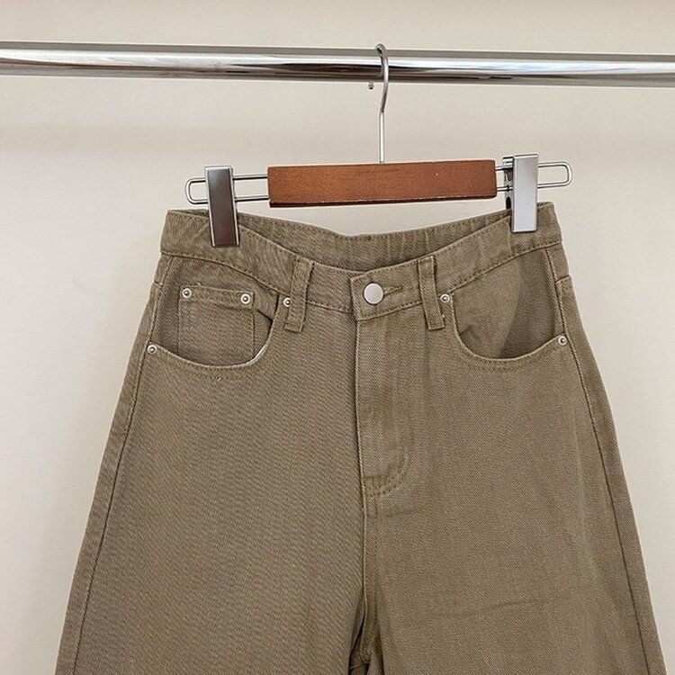 이던 히든밴딩 코튼 와이드 팬츠