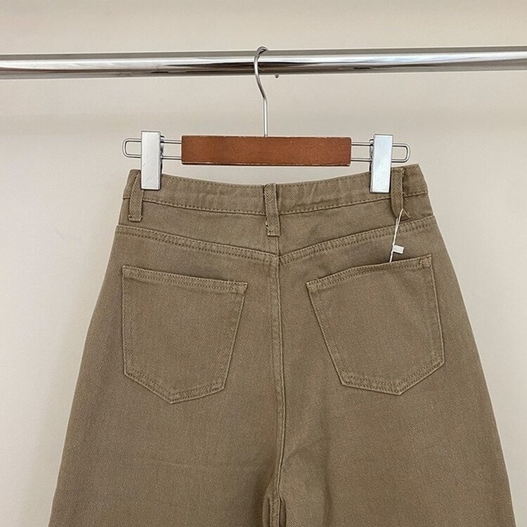 이던 히든밴딩 코튼 와이드 팬츠