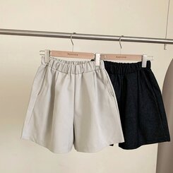 ショートパンツ ハイウエストポケットショートパンツ