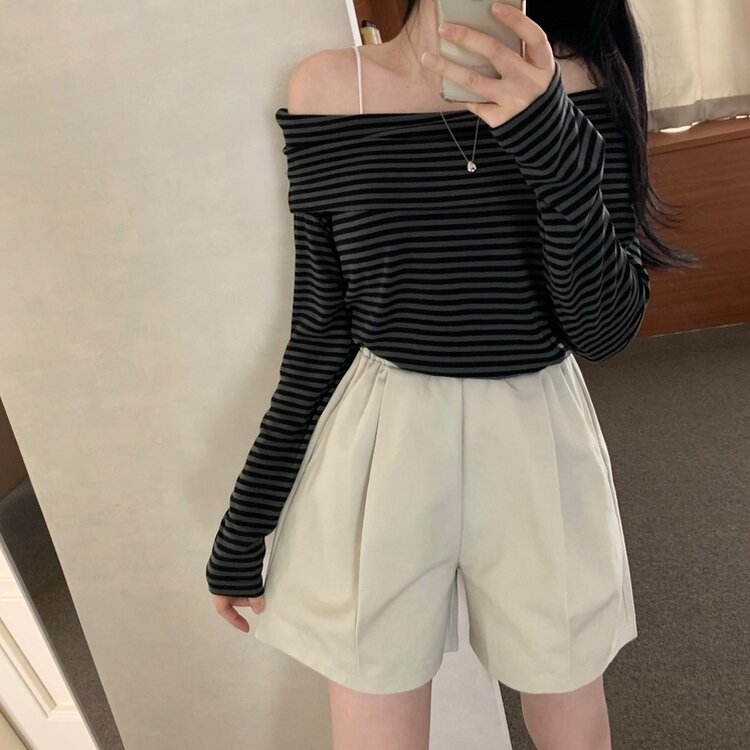 ハイウエストポケットショートパンツ BEIGE