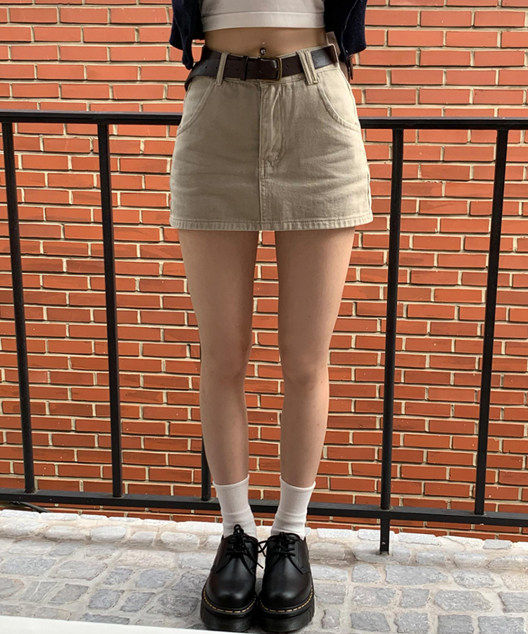 コットンスカートパンツ BEIGE