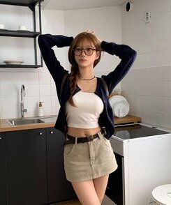 ミニスカート コットンスカートパンツ BEIGE