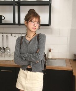 ミニスカート コットンスカートパンツ BEIGE
