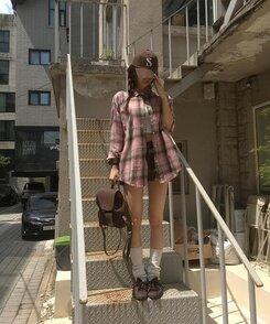ミニスカート コットンスカートパンツ BROWN