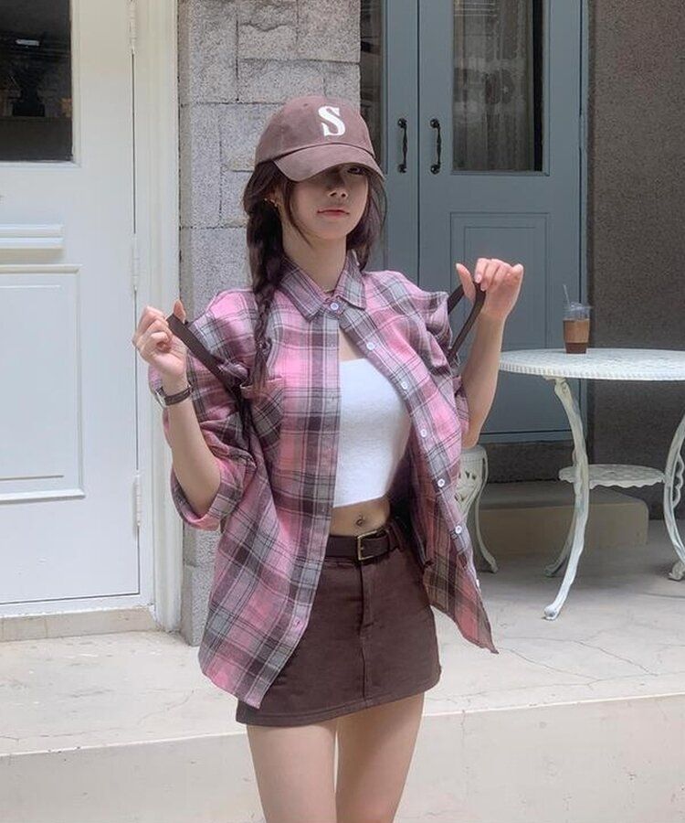 コットンスカートパンツ BROWN