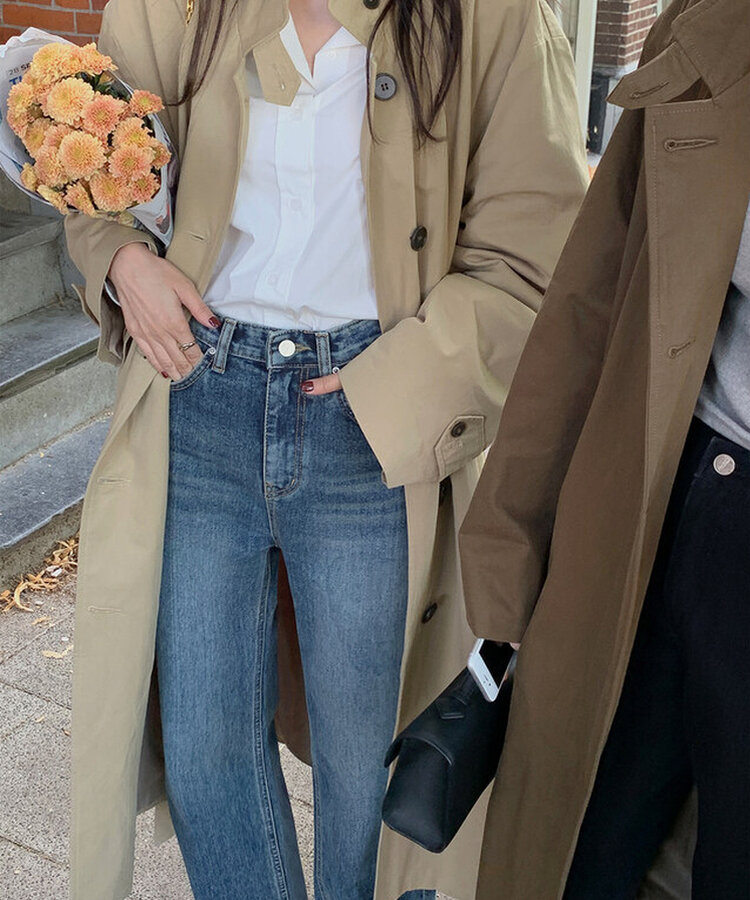 ワイドロングデニムパンツ BLUE