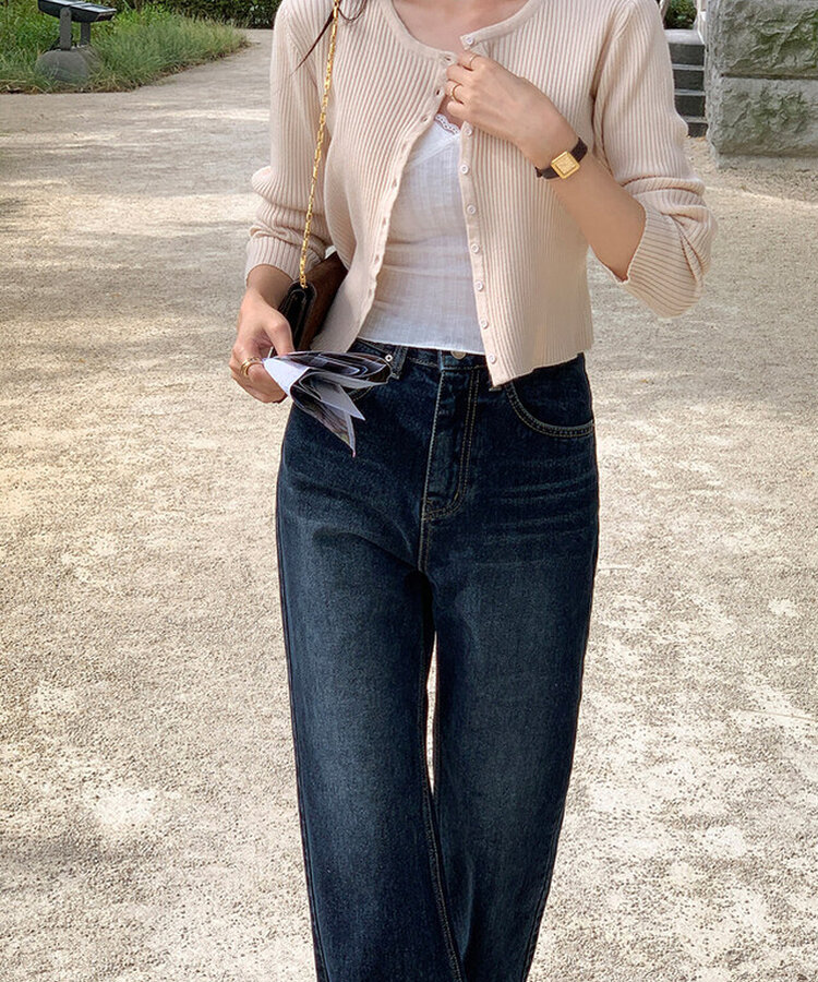 ワイドロングデニムパンツ BLUE BLACK