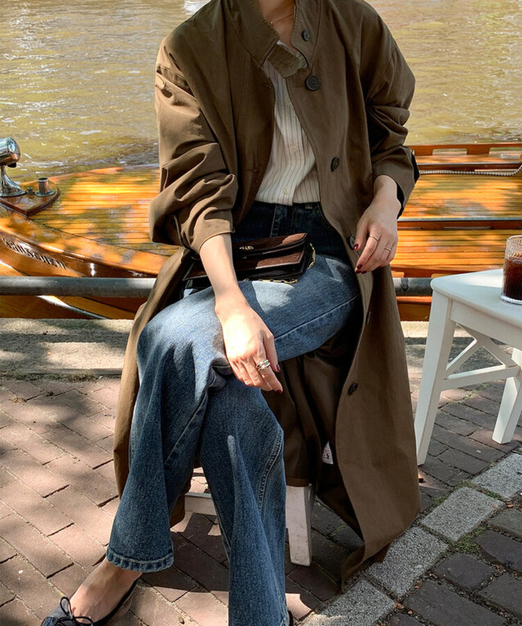 ワイドロングデニムパンツ BLUE