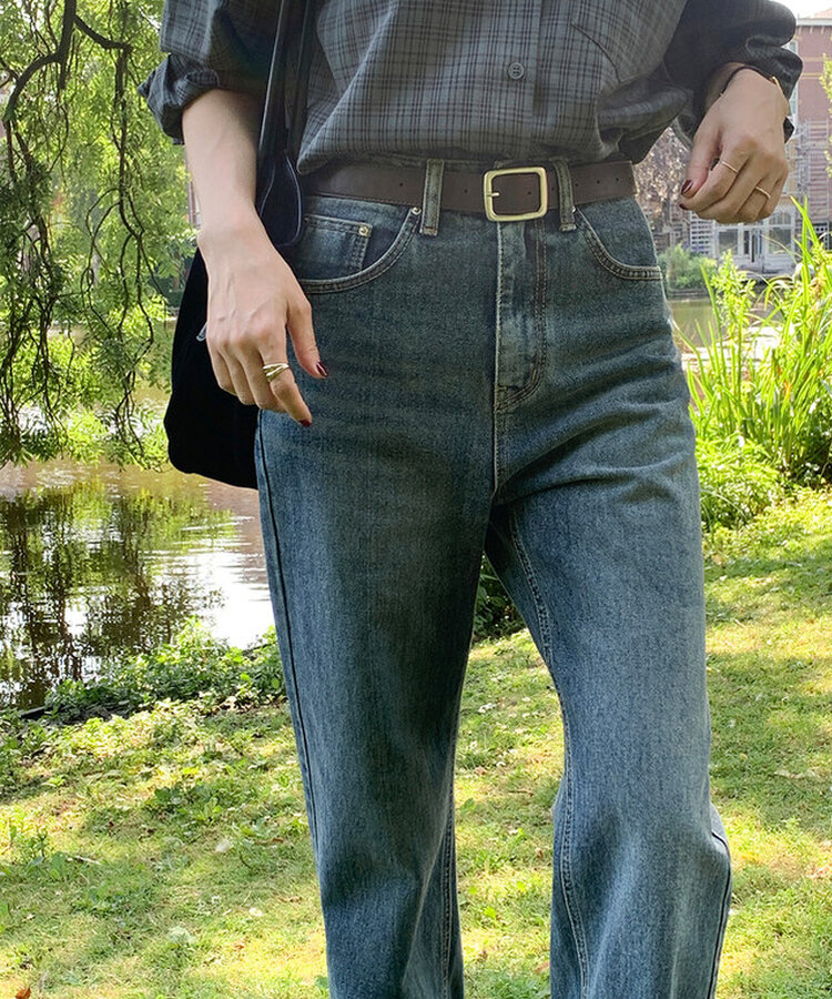 ワイドロングデニムパンツ BLUE