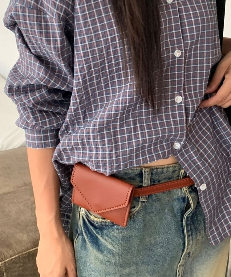 レザーベルトウォレット CAMEL