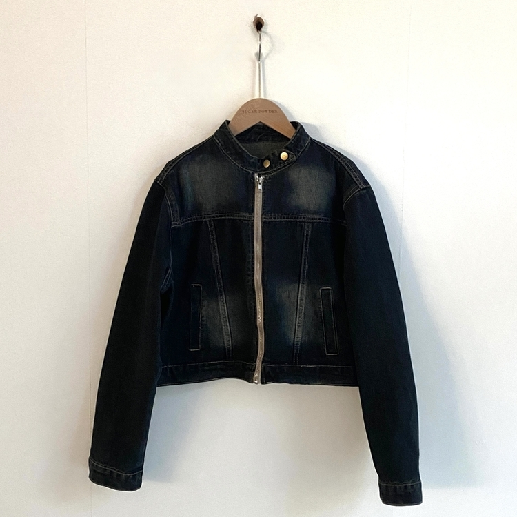 툭입어도 실패없는 워싱 크롭 데님자켓집업 2color