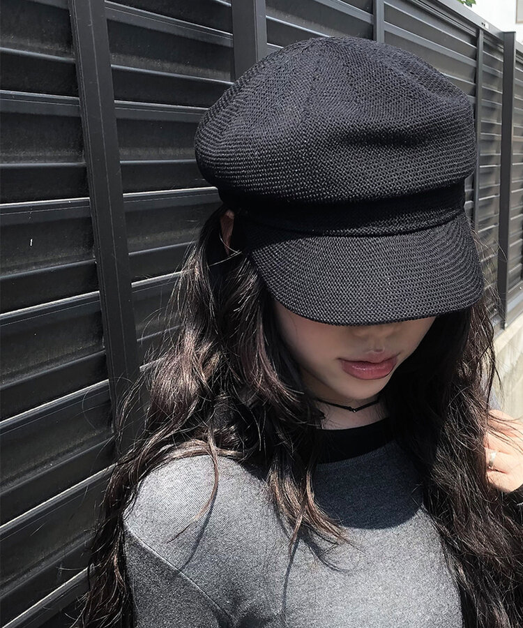 デイリーハンチングキャップ BLACK