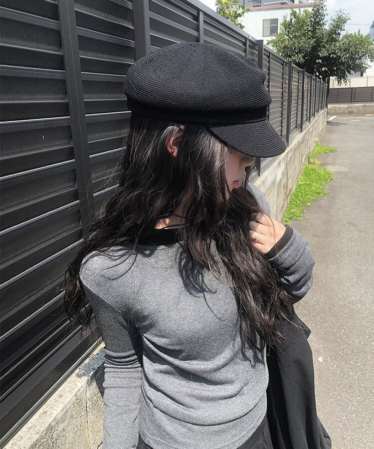 デイリーハンチングキャップ BLACK