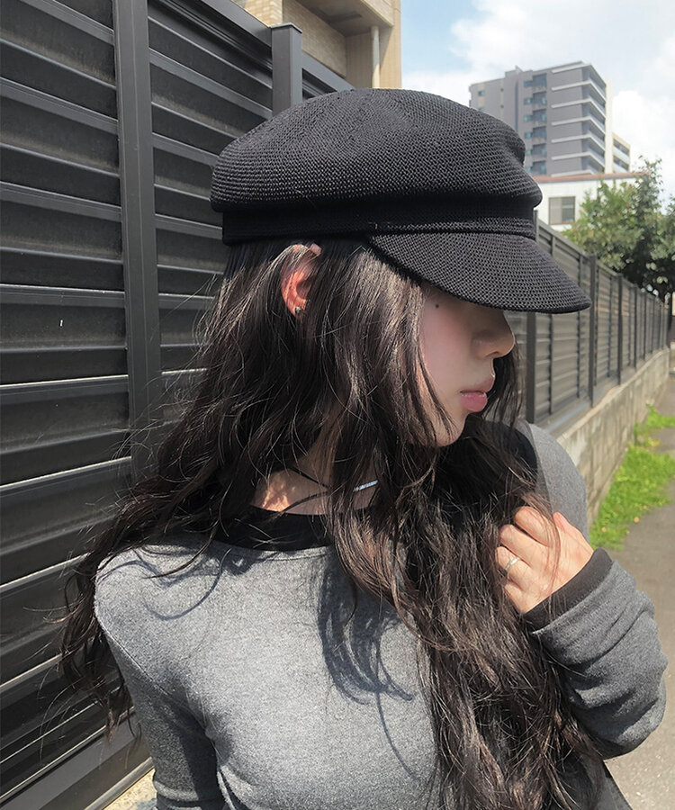 デイリーハンチングキャップ BLACK