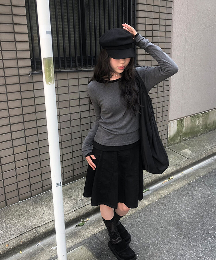 デイリーハンチングキャップ BLACK