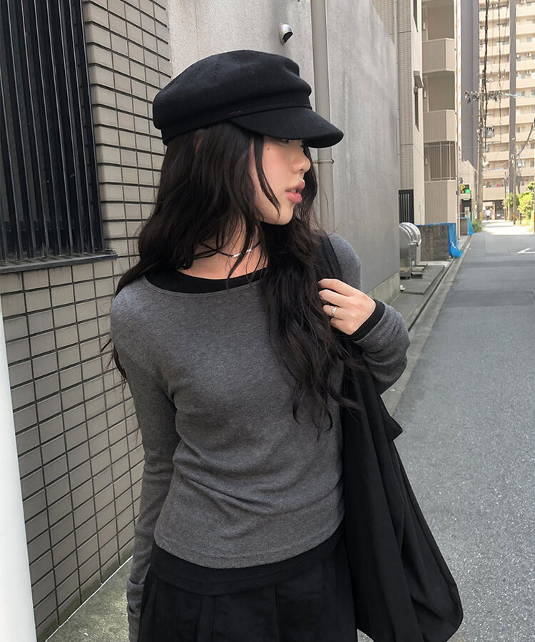 デイリーハンチングキャップ BLACK