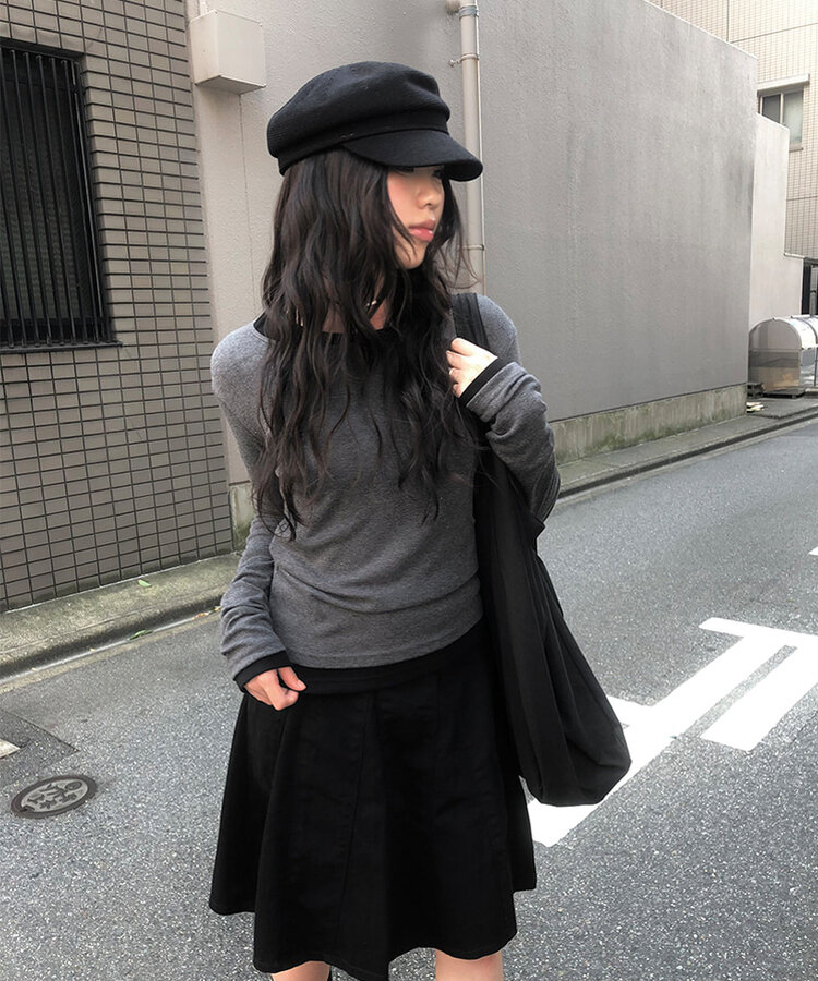 デイリーハンチングキャップ BLACK