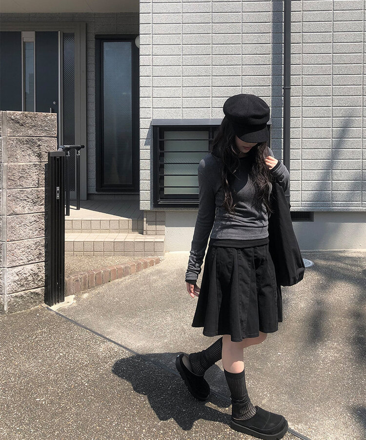 デイリーハンチングキャップ BLACK