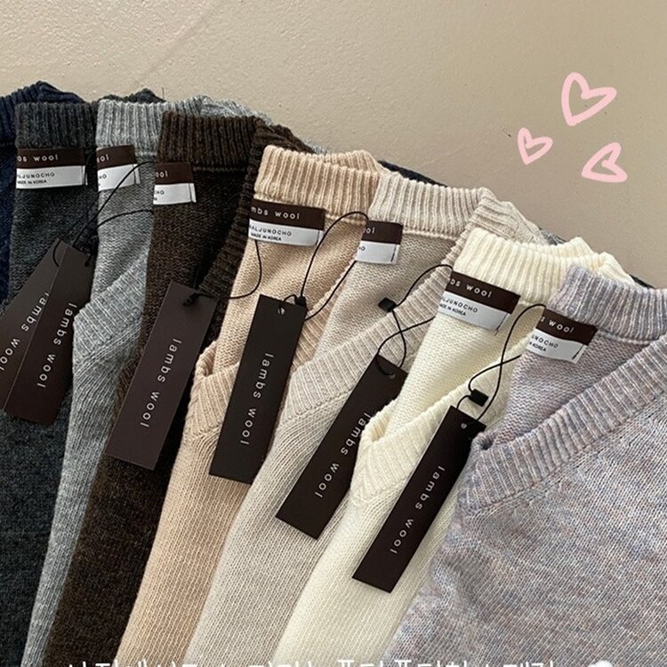 제페토 보카시 울 브이넥 루즈핏 니트