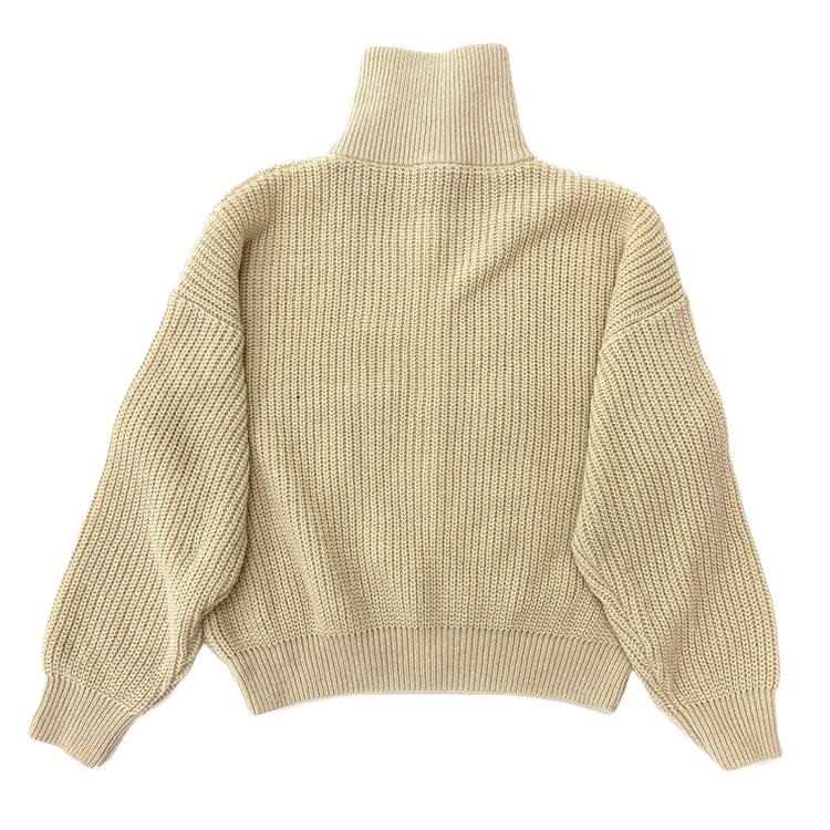 PATOU ホワイト　ケーブル　ニット　ジップアップ Patou | ウールとカシミヤを使用したミックスケーブルニットジップ