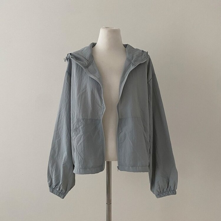 에어즈 윈드브레이커 바스락 스트링 후드 바람막이 자켓