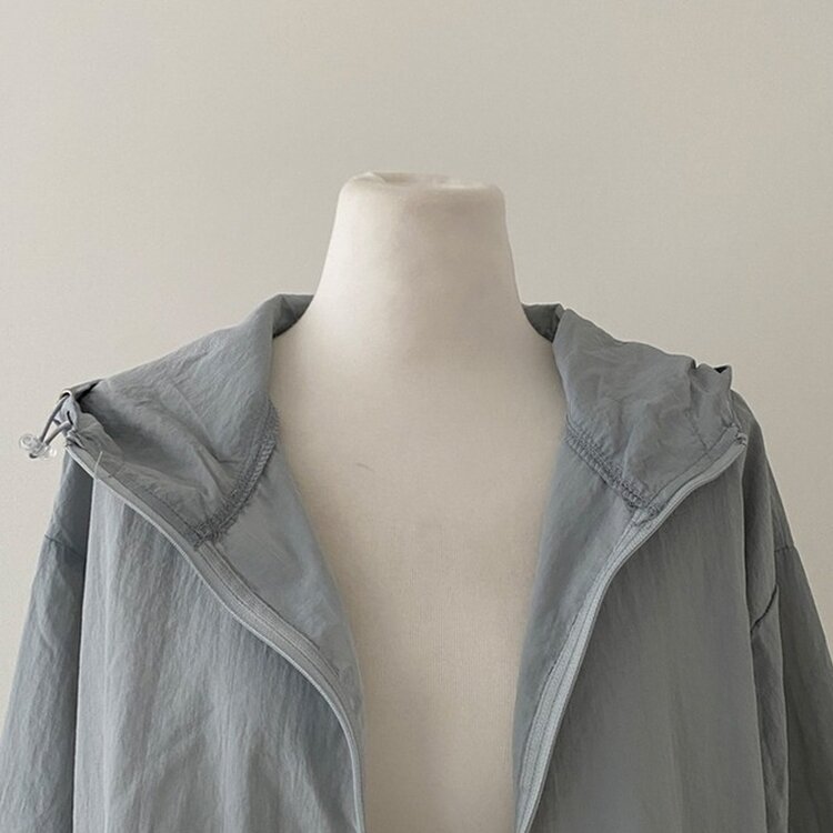 에어즈 윈드브레이커 바스락 스트링 후드 바람막이 자켓