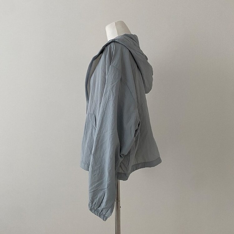 에어즈 윈드브레이커 바스락 스트링 후드 바람막이 자켓