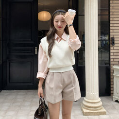 Sienne ベスト　韓国 楽天市場】オルチャンセーラー ニットベスト ブラック×モカ